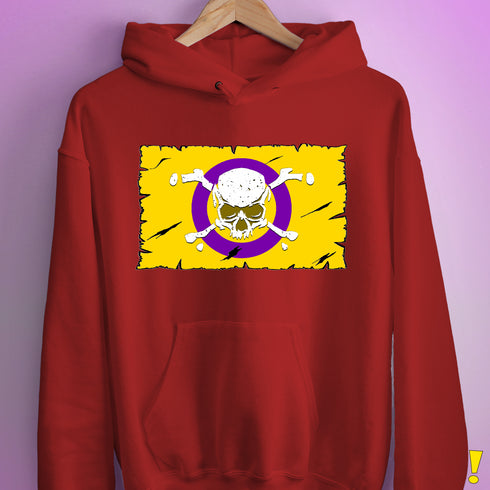 Intersex Pride Pirate Flag Hoodie - Red